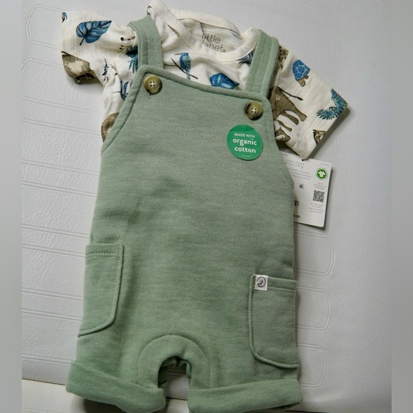 Little Planet Organic Cotton Kids Matching Set - Green - Picture 1 of 2